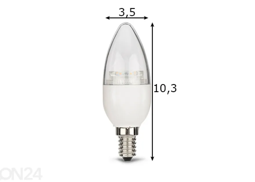 LED-lamppu Candle, E14, 5,7W