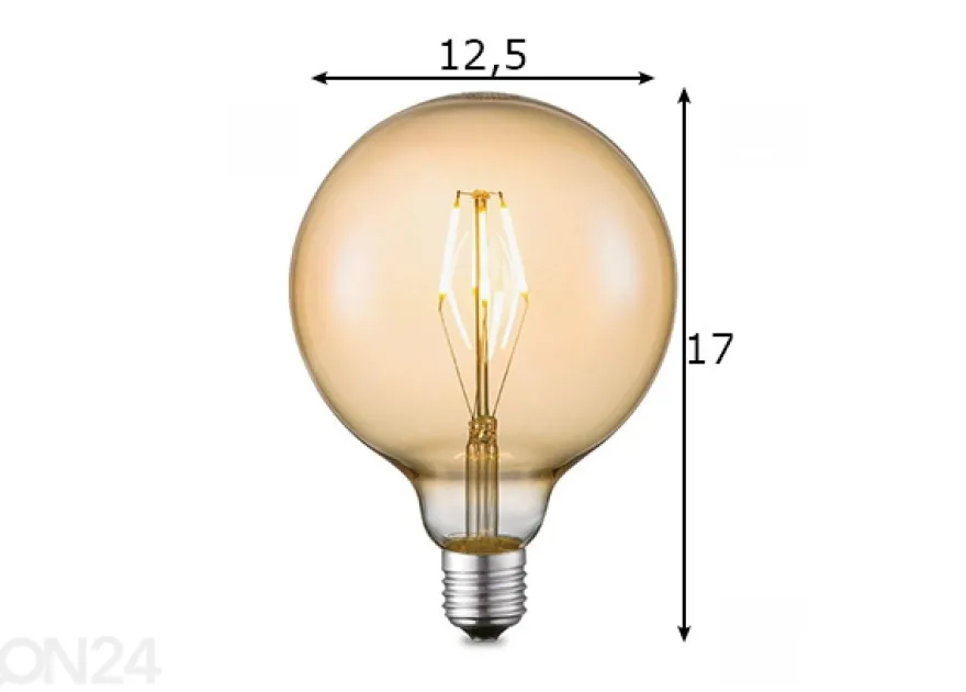 LED lamppu Carbon, E27, 4W