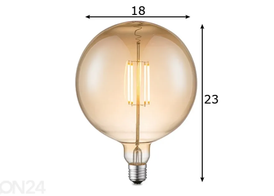 LED lamppu Carbon, E27, 4W