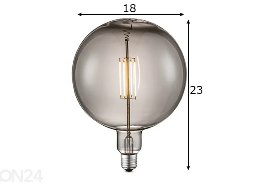 LED lamppu Carbon, E27, 4W