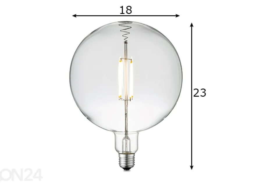 LED lamppu Carbon, E27, 4W
