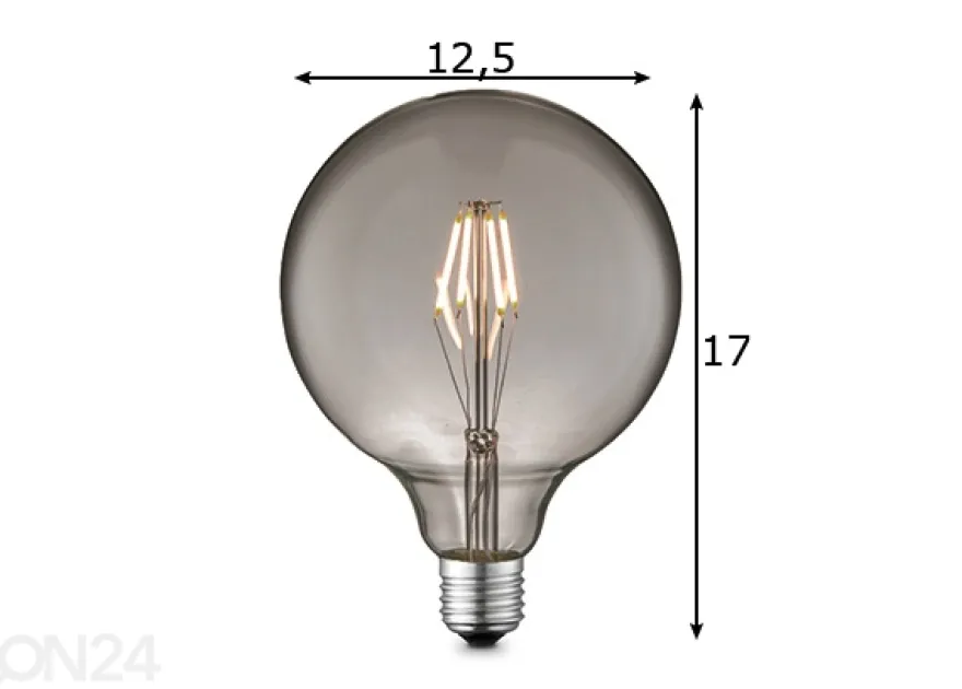 LED lamppu Carbon, E27, 4W