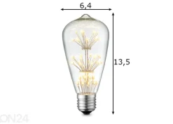 LED-lamppu Crystal, E27, 1,5W