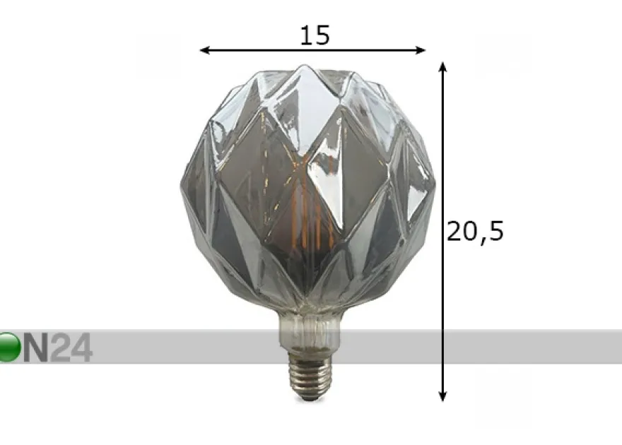 LED-lamppu Deco Smoke, E27, 4W