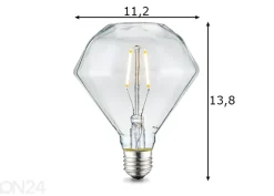 LED-lamppu Diamond, E27, 2W