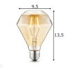 LED-lamppu Diamond, E27, 2W