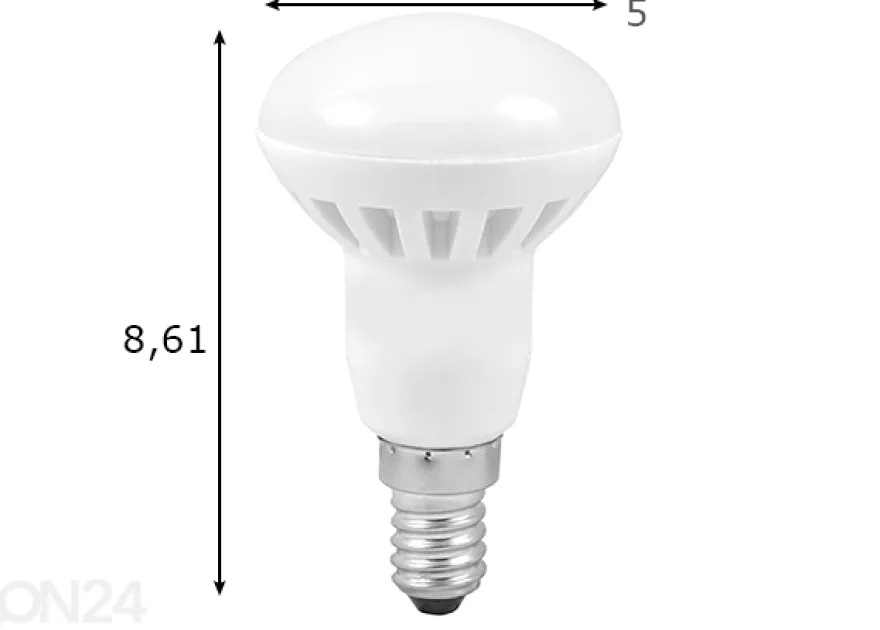 LED-lamppu E14 6 W, 2 kpl