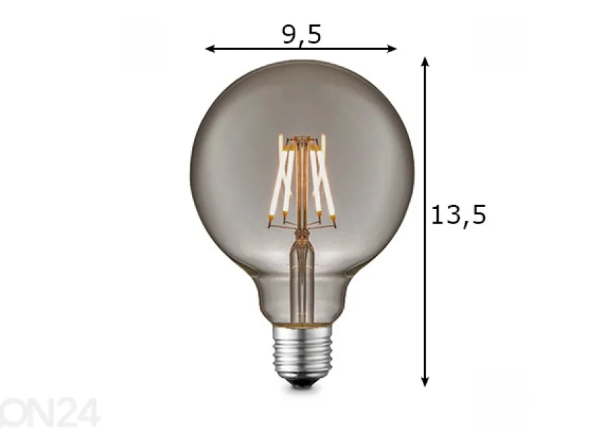 LED lamppu Globe, E27, 6W