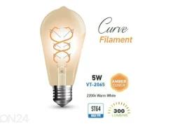 LED lamppu hehkulangalla E27 5 W