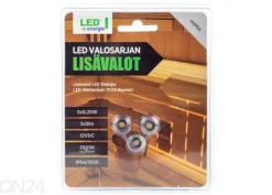 LED saunavalaisimen lisälamput 3 kpl