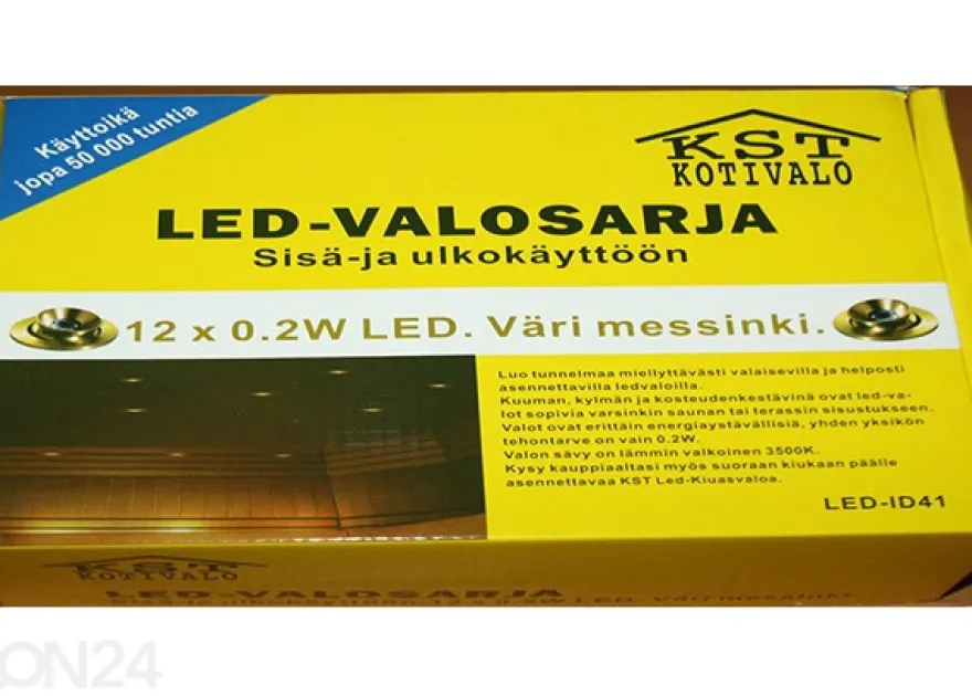 LED saunavalaisimet 12 x 0,2 W