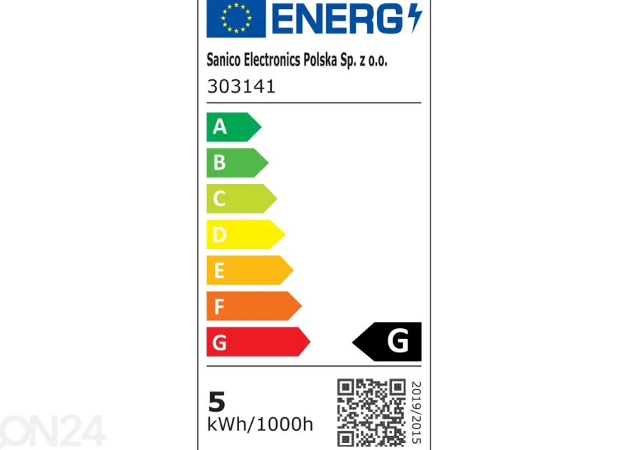 LED sähkölamppu E14 4,5 W 2 kpl