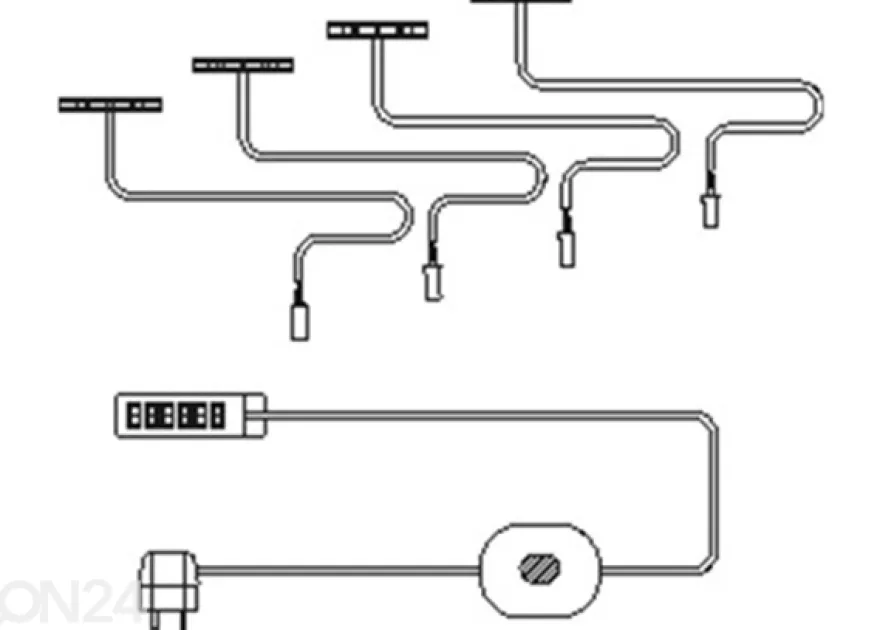 LED-valaistuksen kiinnitykset, 4 kpl