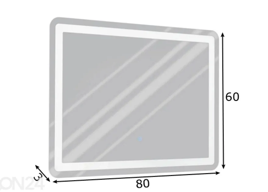 LED valopeili Buenavista 1, 60x80 cm