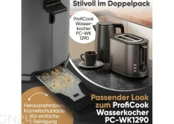 Leivänpaahdin ProfiCook PCTA1291, grafiitinharmaa