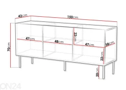 Lipasto Arteco 150 cm
