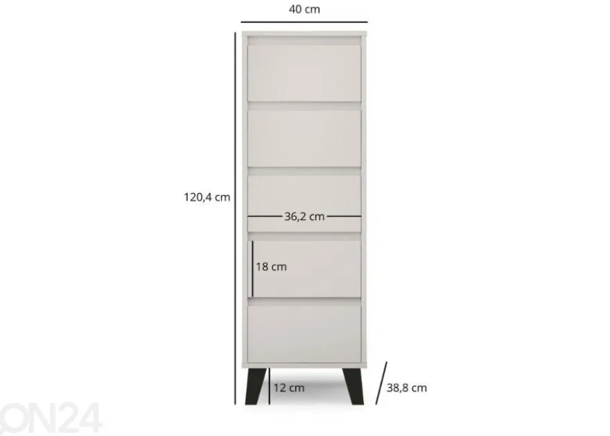 Lipasto Borg 40 cm