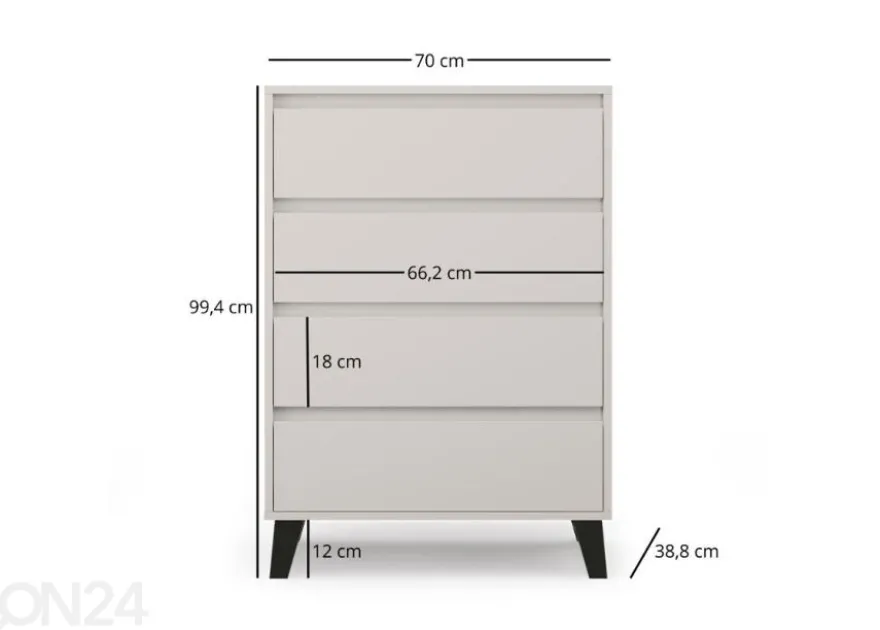 Lipasto Borg 70 cm