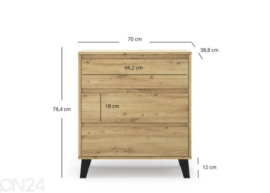 Lipasto Borg 70 cm