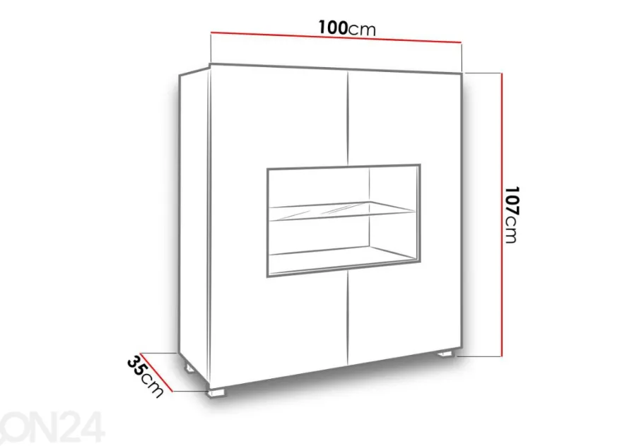 Lipasto Claudia 100 cm