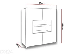 Lipasto Claudia 100 cm + LED