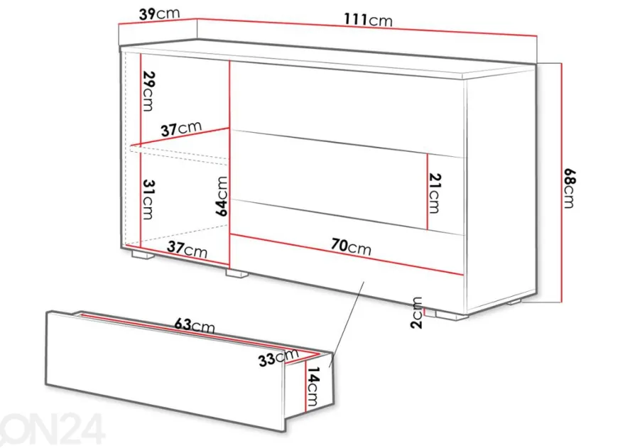 Lipasto 111 cm