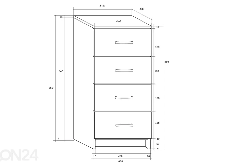 Lipasto Drimo 41 cm