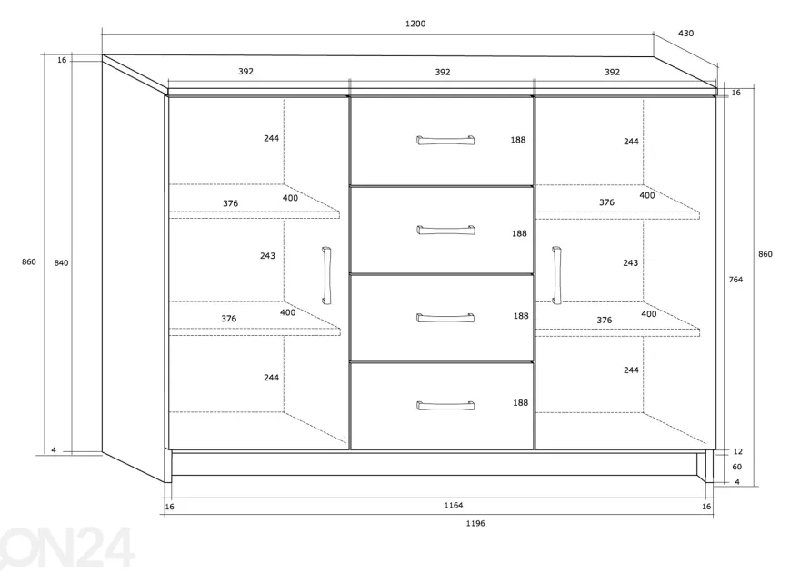 Lipasto Drimo 120 cm