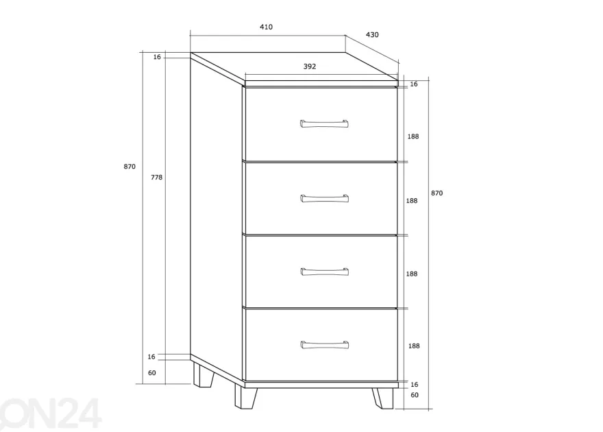 Lipasto Drimo 41 cm