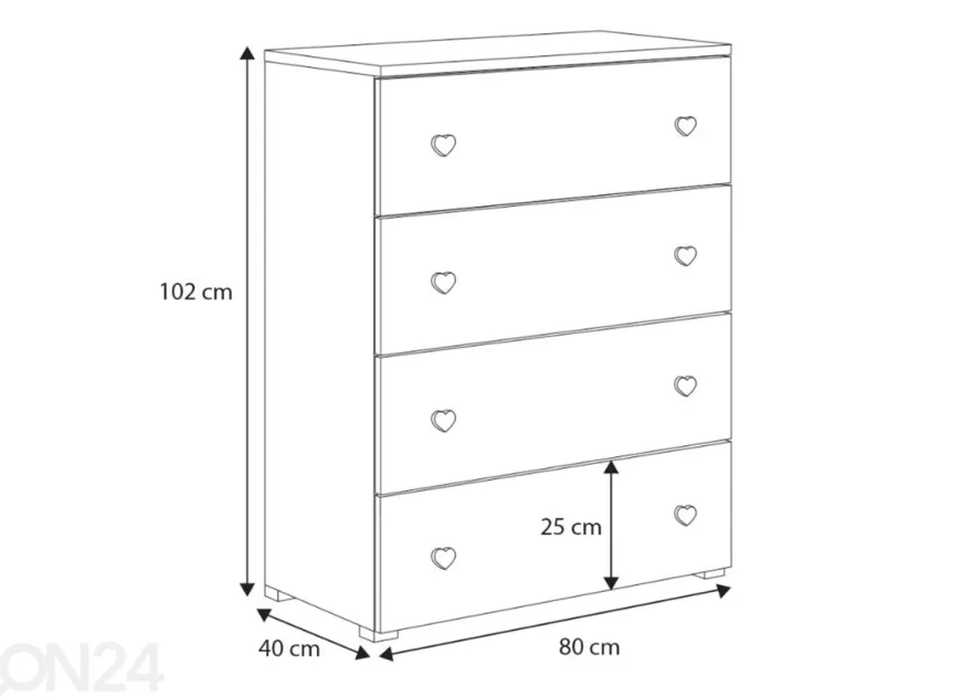 Lipasto Emma 80 cm