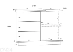Lipasto Goleen 120 cm