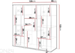 Lipasto Kansas 120 cm + LED