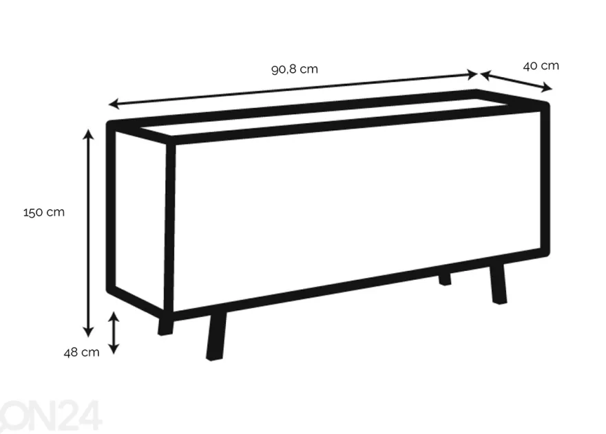 Lipasto Ludvig 90 cm