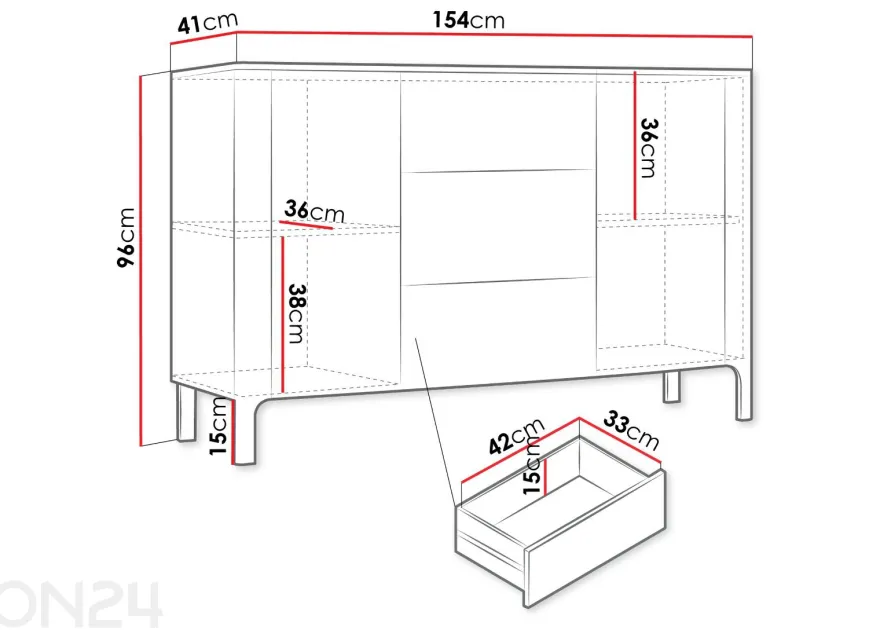 Lipasto Malumi 154 cm
