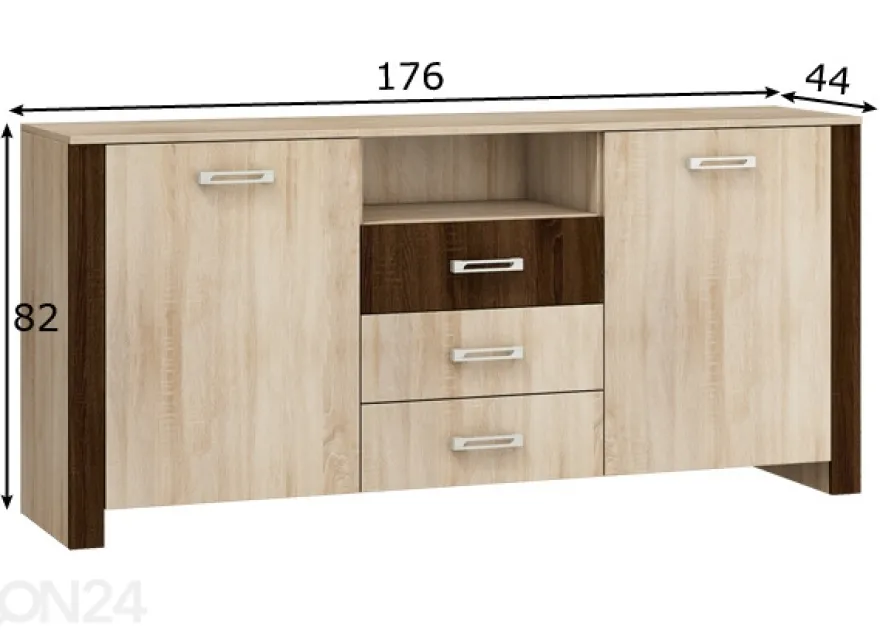 Lipasto Midleton 176 cm