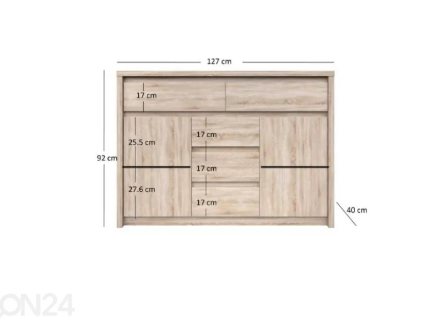 Lipasto Norton 127 cm