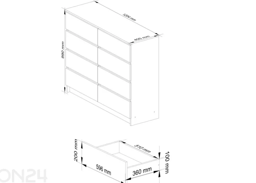 Lipasto Ocho 120 cm