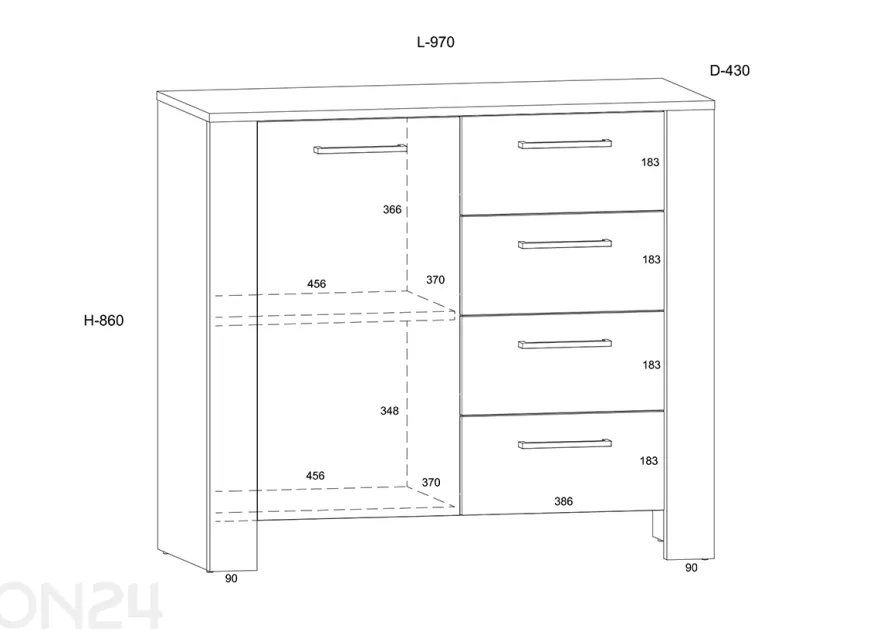 Lipasto Slide140 cm