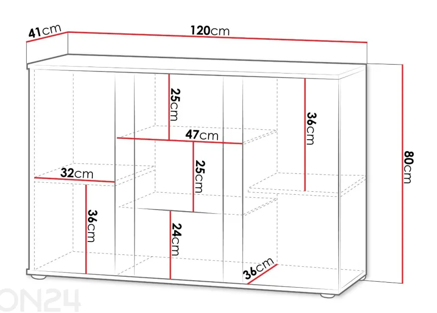 Lipasto Soho 120cm + LED