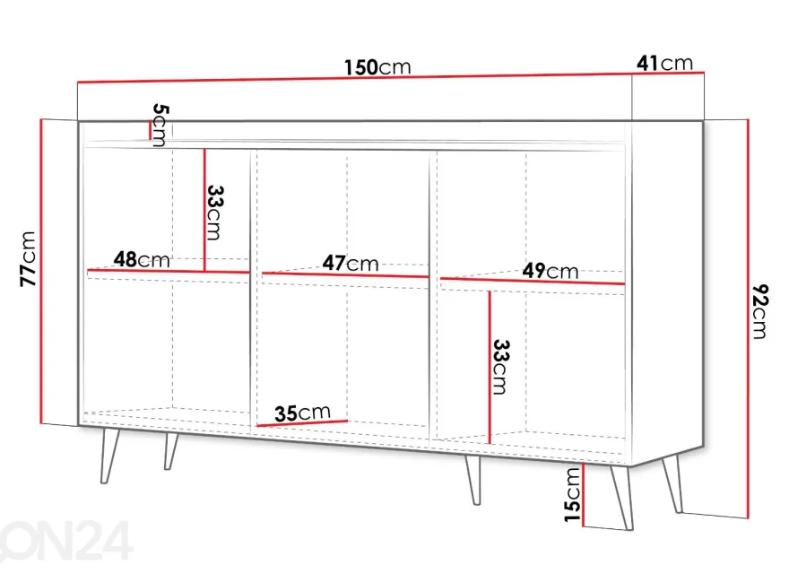 Lipasto t Ademo 150 cm
