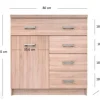 Lipasto Top mix 80 cm
