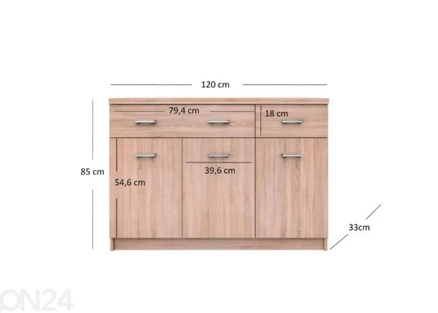 Lipasto Top mix 120 cm