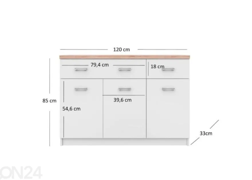 Lipasto Top mix 120 cm