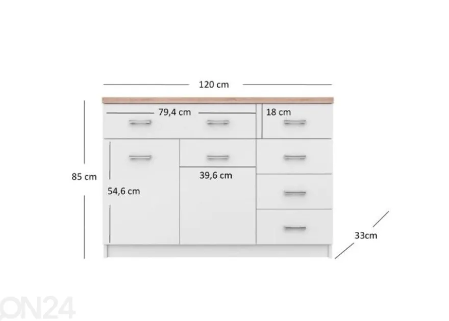Lipasto Top mix 120 cm