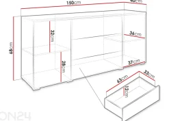 Lipasto Vera 150 cm