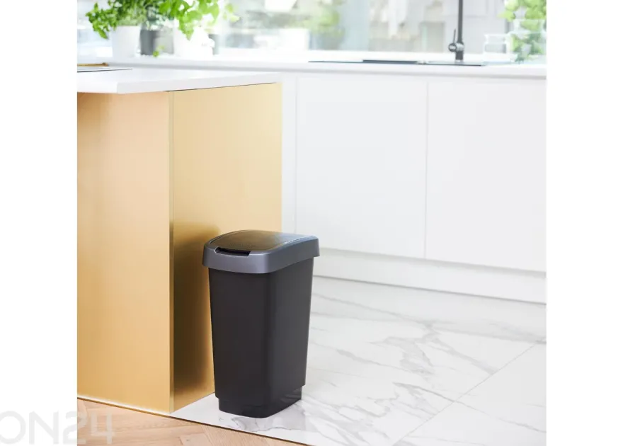 Liukukannellinen roskakori TWIST 10 L