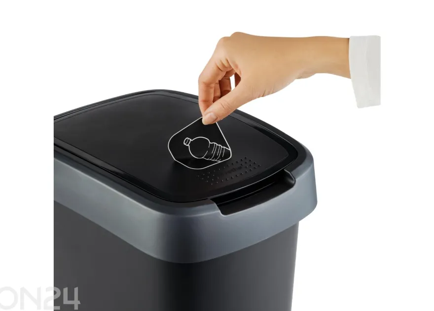 Liukukannellinen roskakori TWIST 50 L
