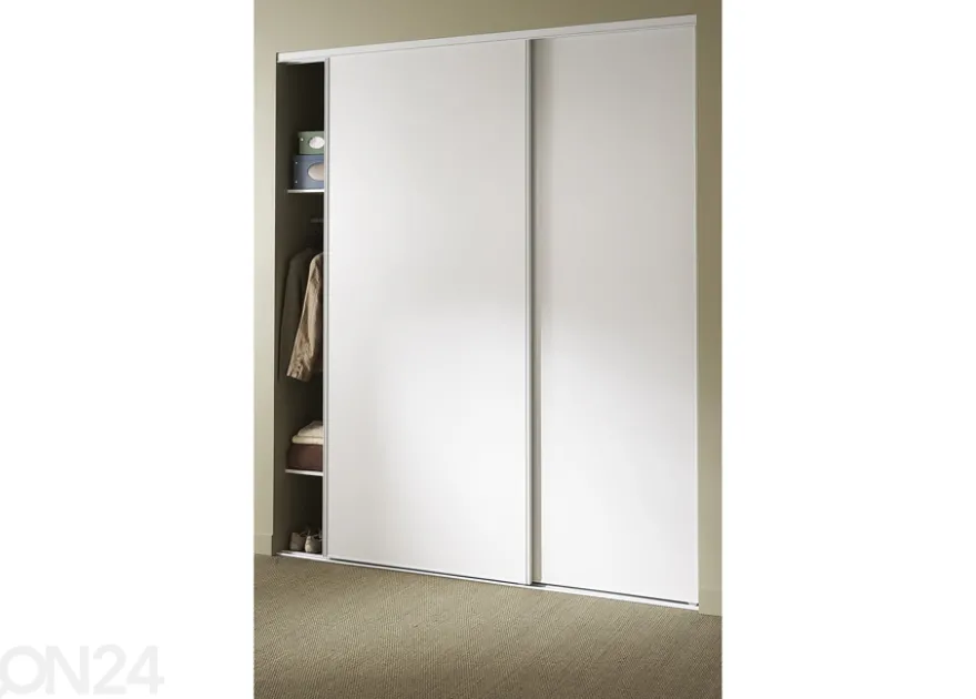 Liukuovet Prestige, 2 melamiiniovea oviaukkoon 100-120x255 cm