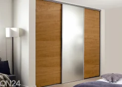 Liukuovet Prestige, 1 peili ja 2 melamiiniovea oviaukkoon 210-240x255 cm