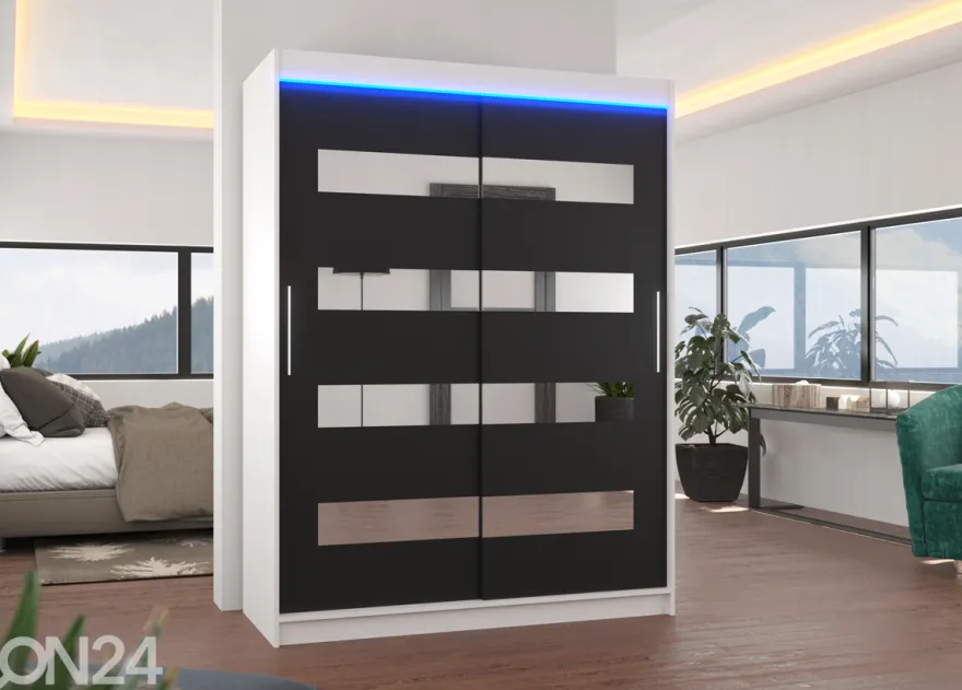 Liukuovikaappi Ballwin 150 cm + LED